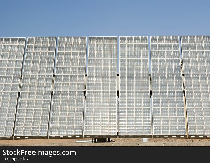 A mega module solar array at the Solar Research Center in Phoenix Arizona. A mega module solar array at the Solar Research Center in Phoenix Arizona