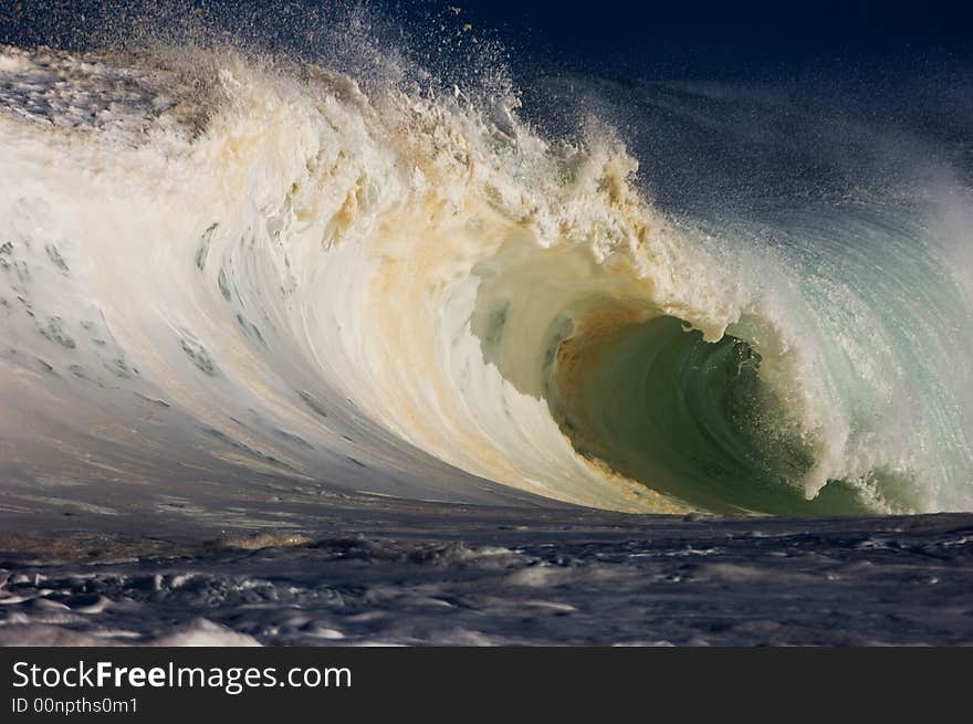 Giant wave breaking on the north shore of oahu. Giant wave breaking on the north shore of oahu