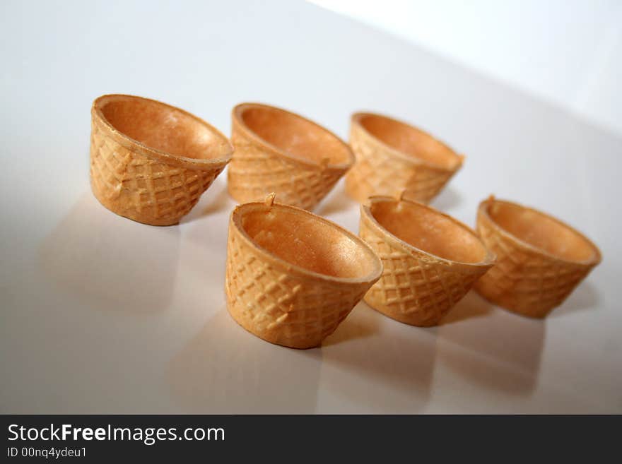 Small Glasses Of Crispy Wafer