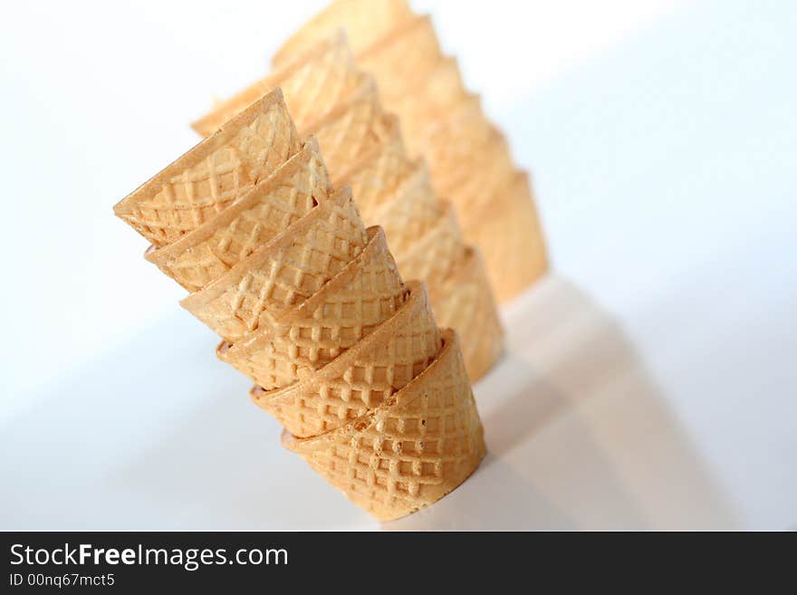 Small Glasses Of Crispy Wafer