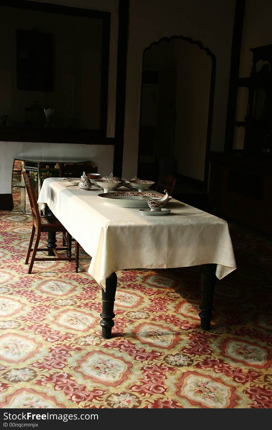 It is one room of the Palace Museum Beijing ,China . Emperor's dining-room. It is one room of the Palace Museum Beijing ,China . Emperor's dining-room