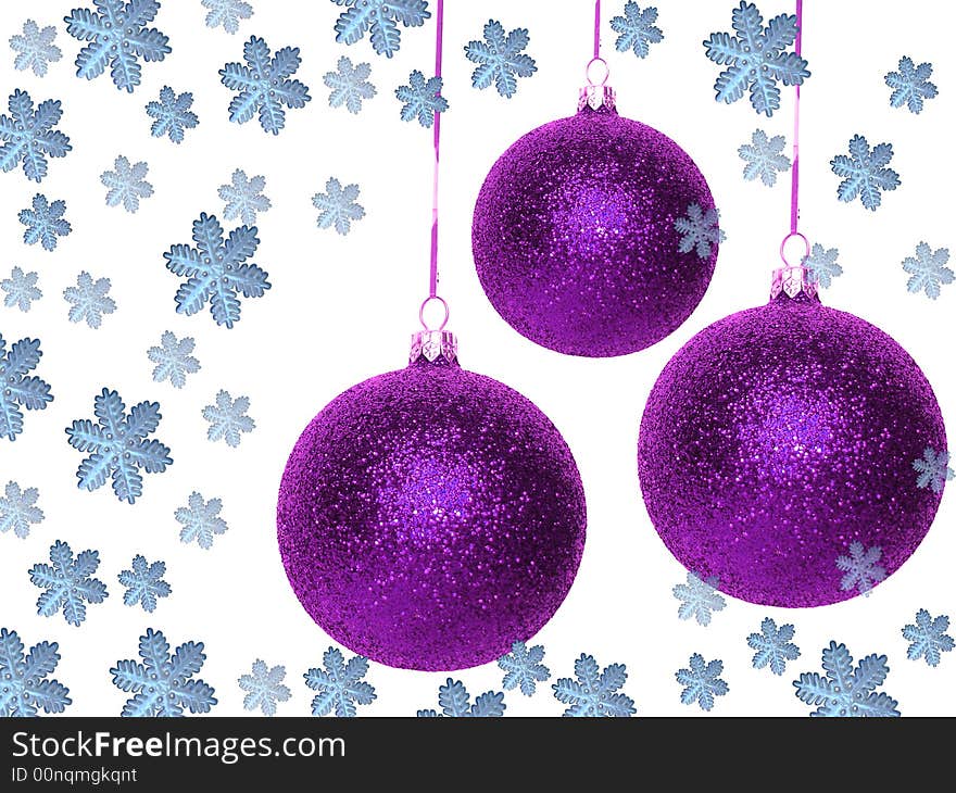 Violet Christmas Balls