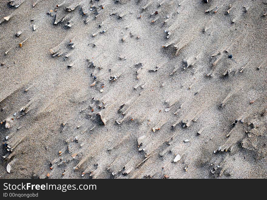 Wind marks on the beach