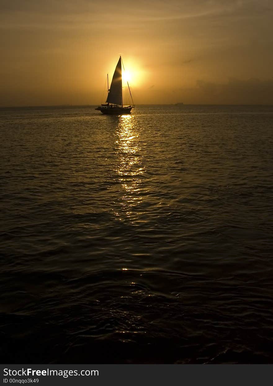 A calm sunset in South Florida. A calm sunset in South Florida