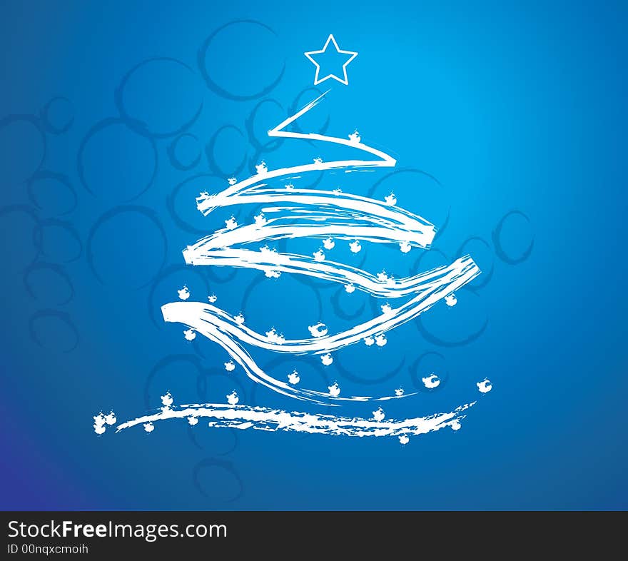 Winter design on blue background