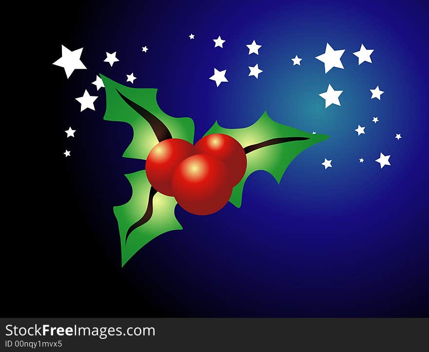 A piece of Christmas holly background