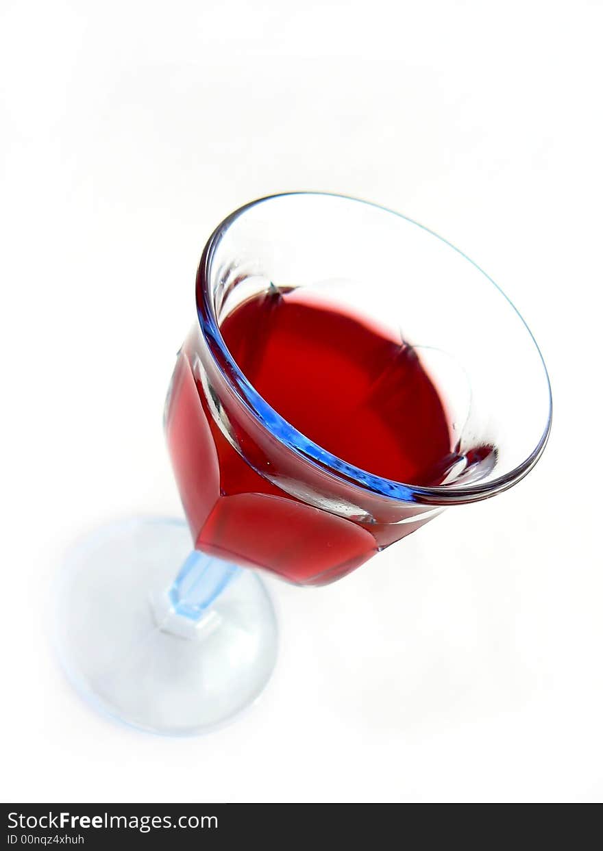 Goblet of red wine on white background. Goblet of red wine on white background