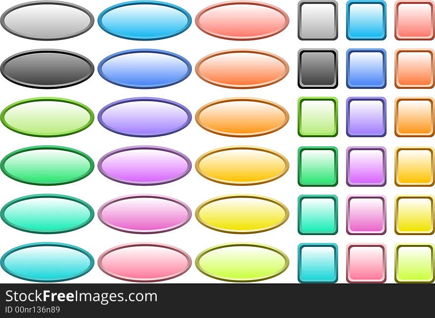 A lot of buttons. Vector illustration. A lot of buttons. Vector illustration.