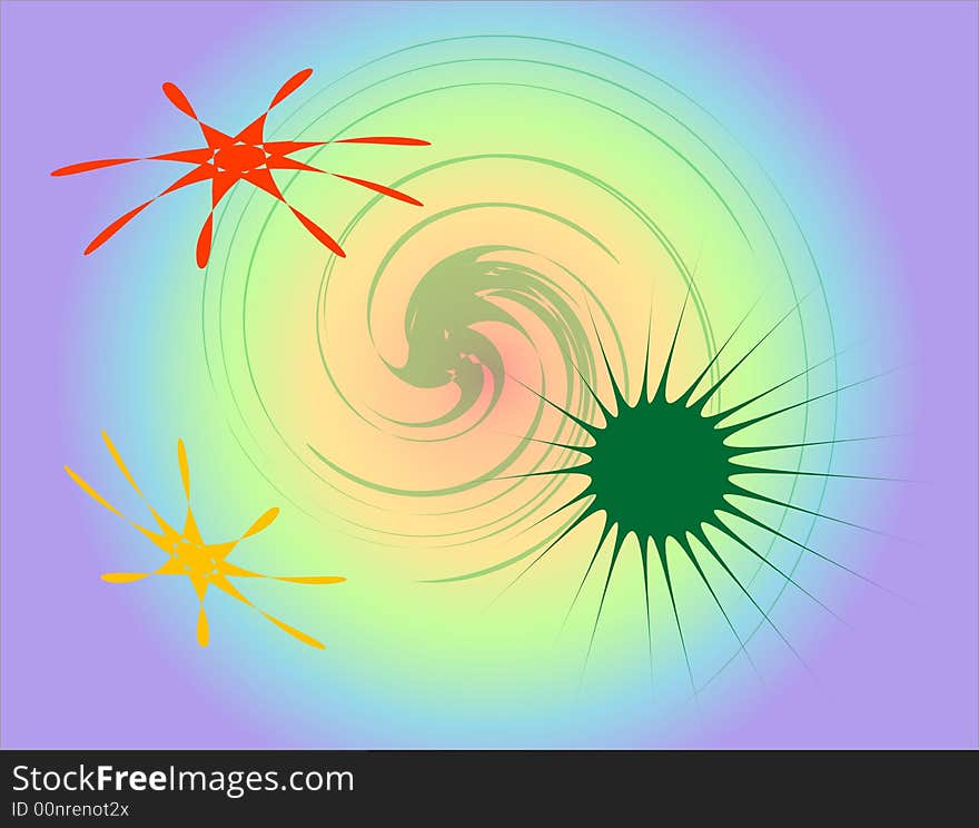 Abstract colored wallpaper with splashes and  swirl. Abstract colored wallpaper with splashes and  swirl