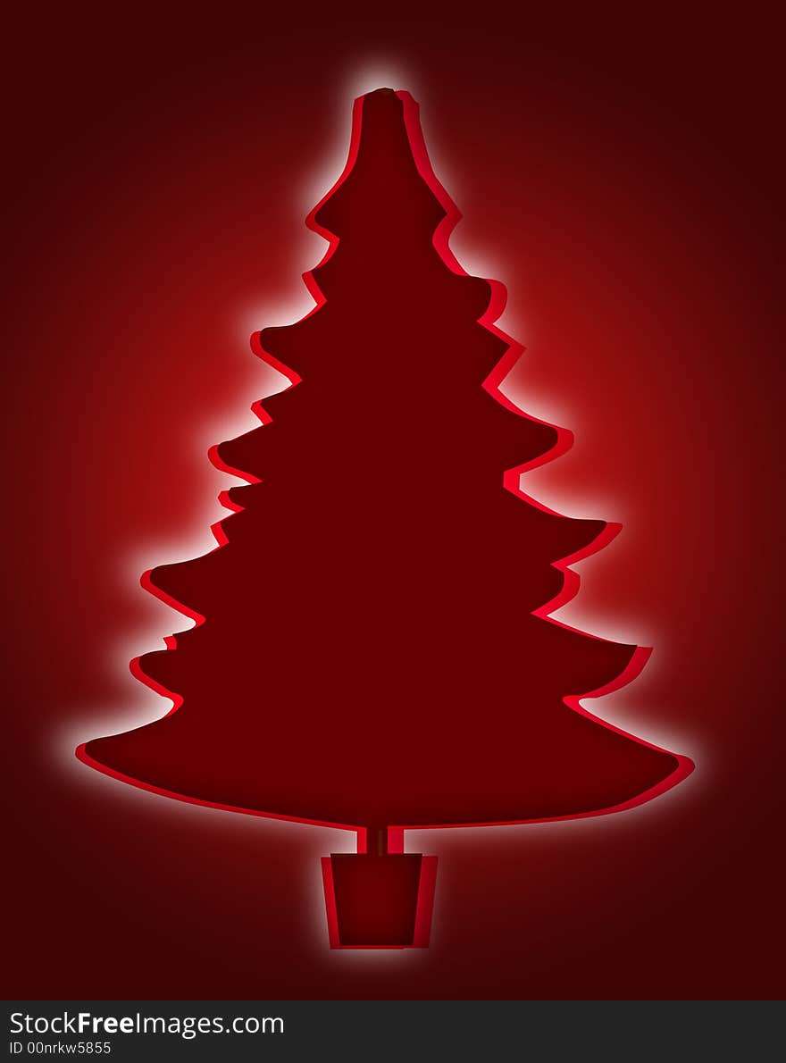 Red Christmas Tree