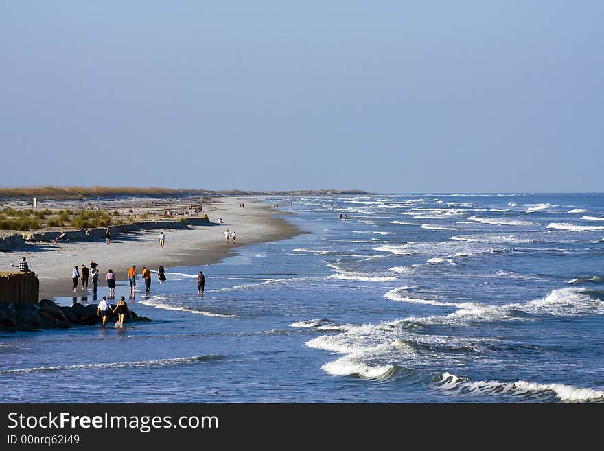 Powerful storms have washed the sands off the beaches, shore is now three feet lower than before, people are checking the damage to the shoreline. Powerful storms have washed the sands off the beaches, shore is now three feet lower than before, people are checking the damage to the shoreline