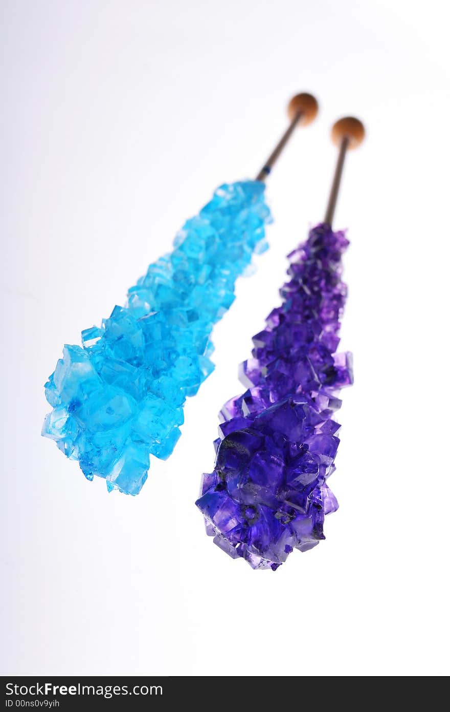 Colored crystal candies shot on white, isolated, very high contrast. Colored crystal candies shot on white, isolated, very high contrast