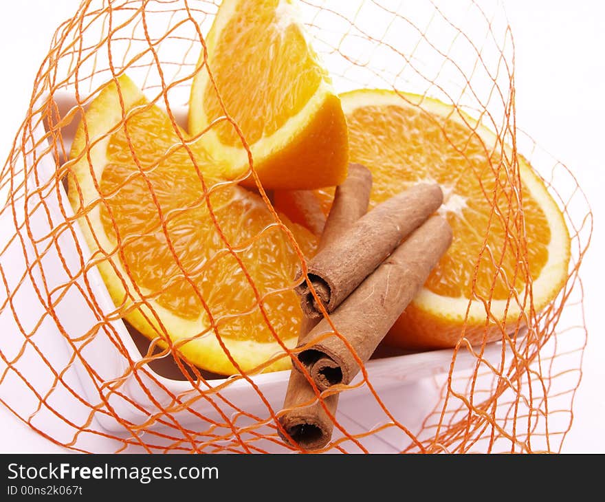 Juicy oranges and cinnamon