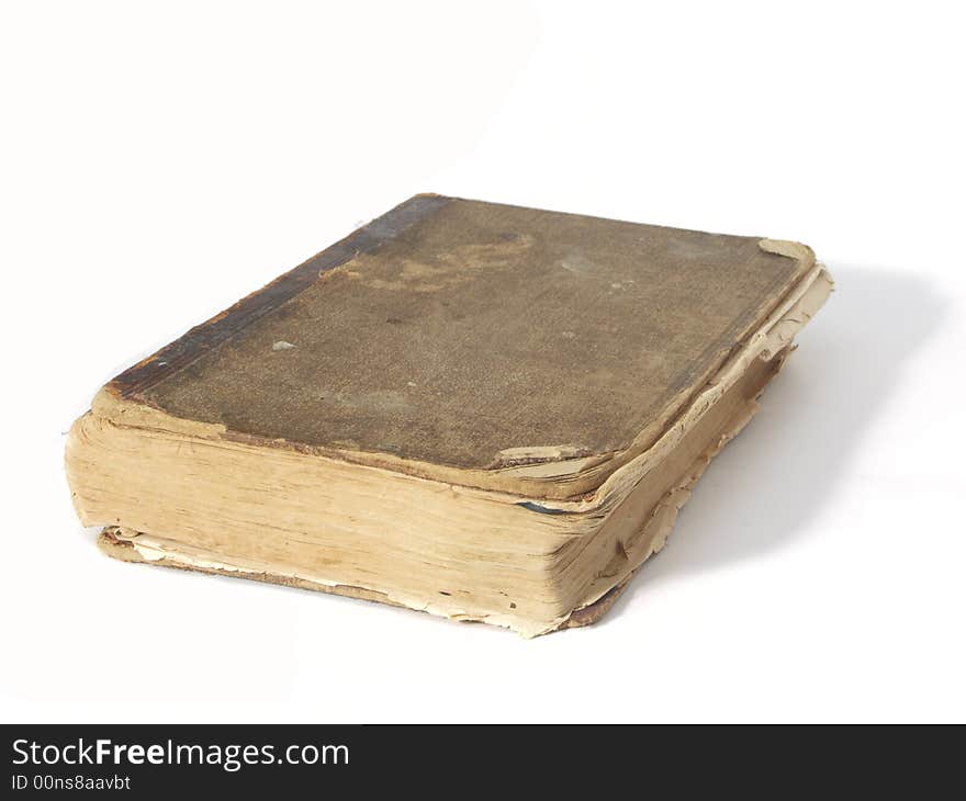 An old book on white background