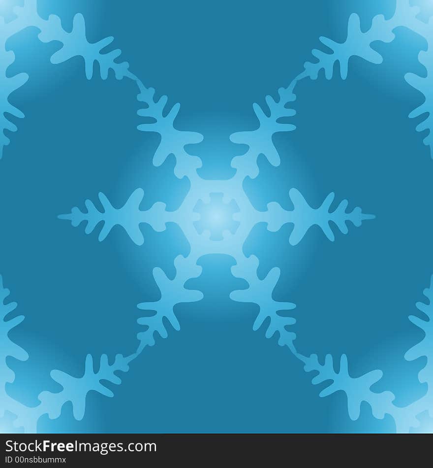 Vector illustration of seamless snowflake pattern