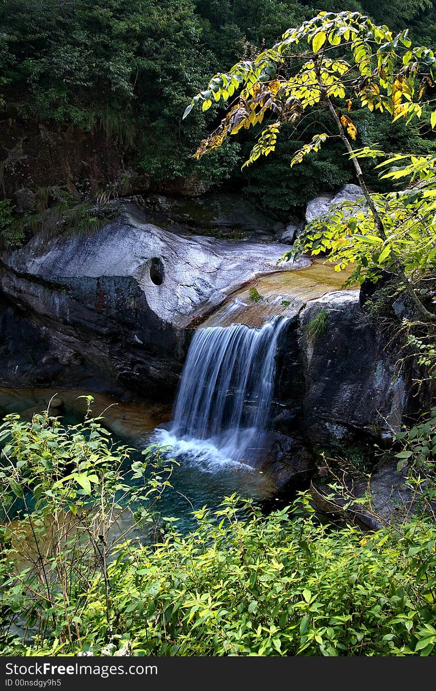 Another water fall in valentine valley, huangshan. Another water fall in valentine valley, huangshan