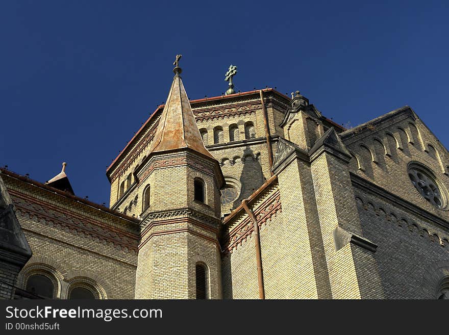 A view of a catholic church architecture, wall details