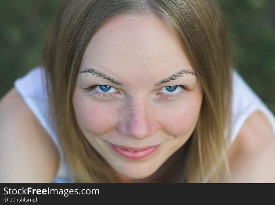 Portrait of the young woman. Portrait of the young woman