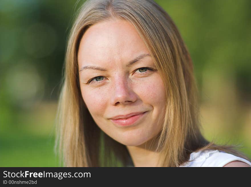 Portrait of the young woman. Portrait of the young woman