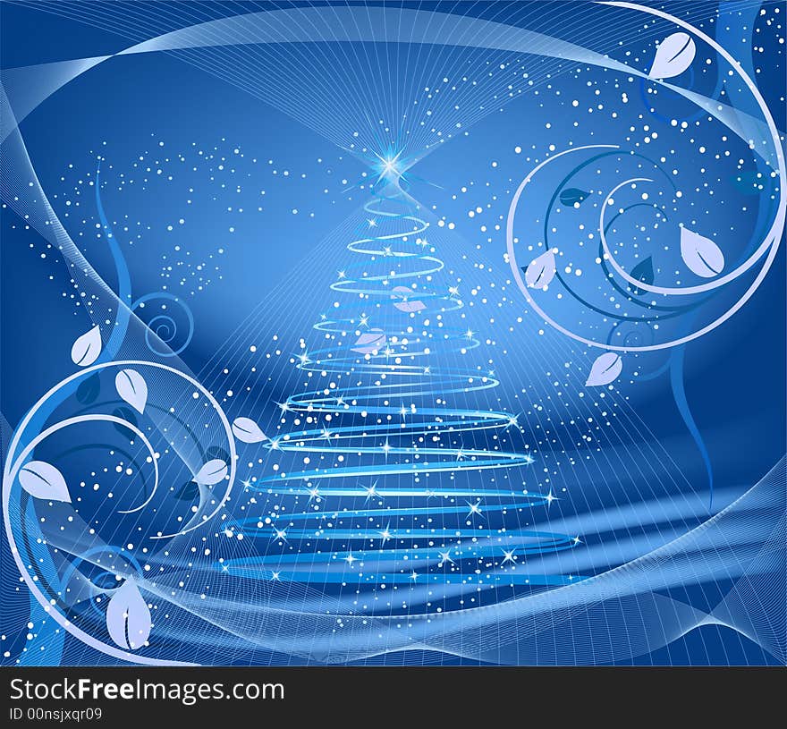 Christmas abstract vector illustration