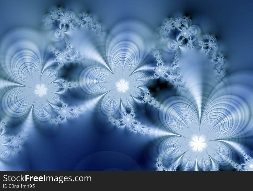 Abstract ice-flowers on a windowpane. Abstract ice-flowers on a windowpane