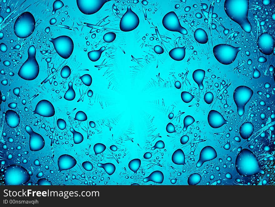 Abstract water splash. Fractal illustration. Abstract water splash. Fractal illustration