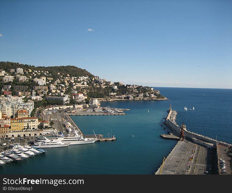 A scenic seaport in France