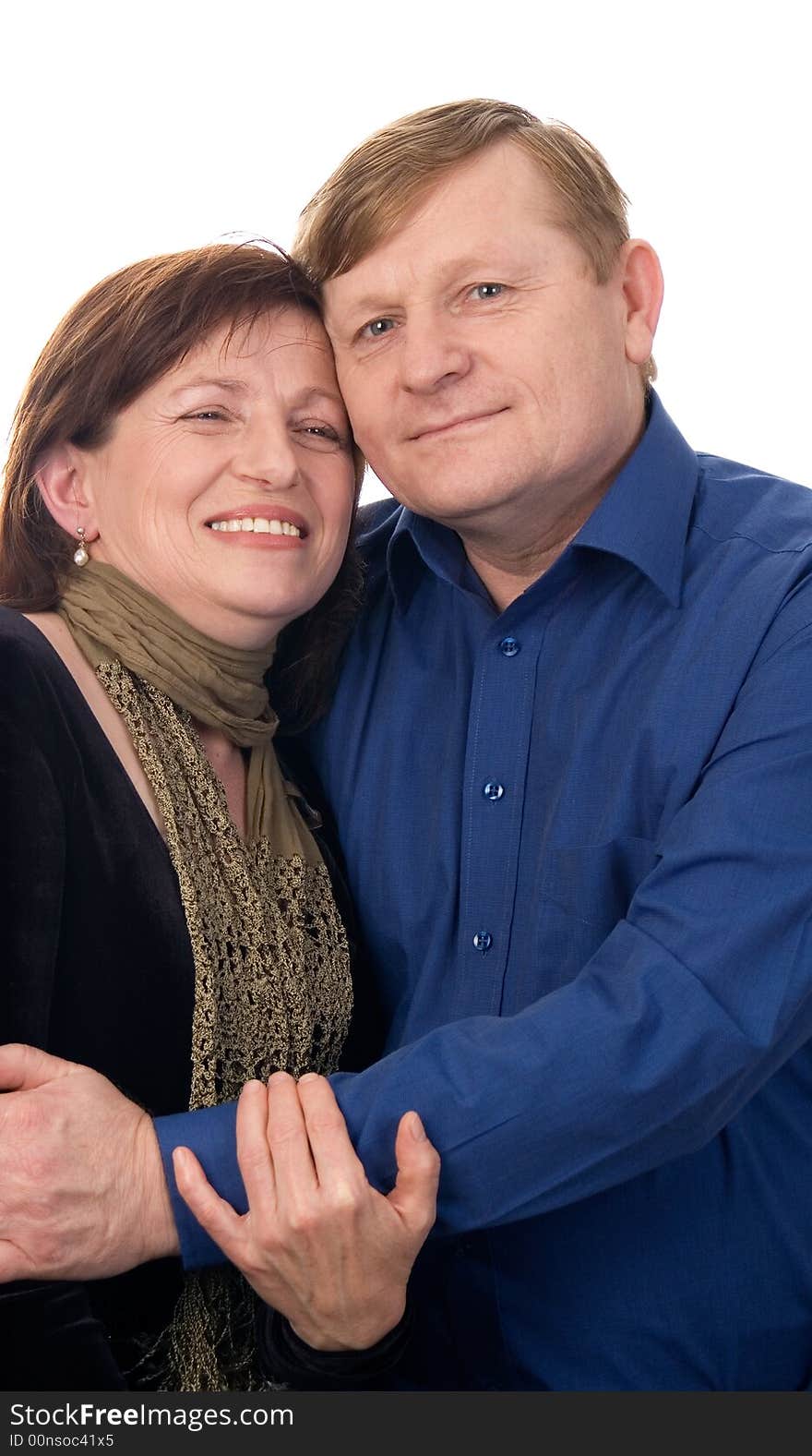 Couple of the mature adult on a white background. Couple of the mature adult on a white background.