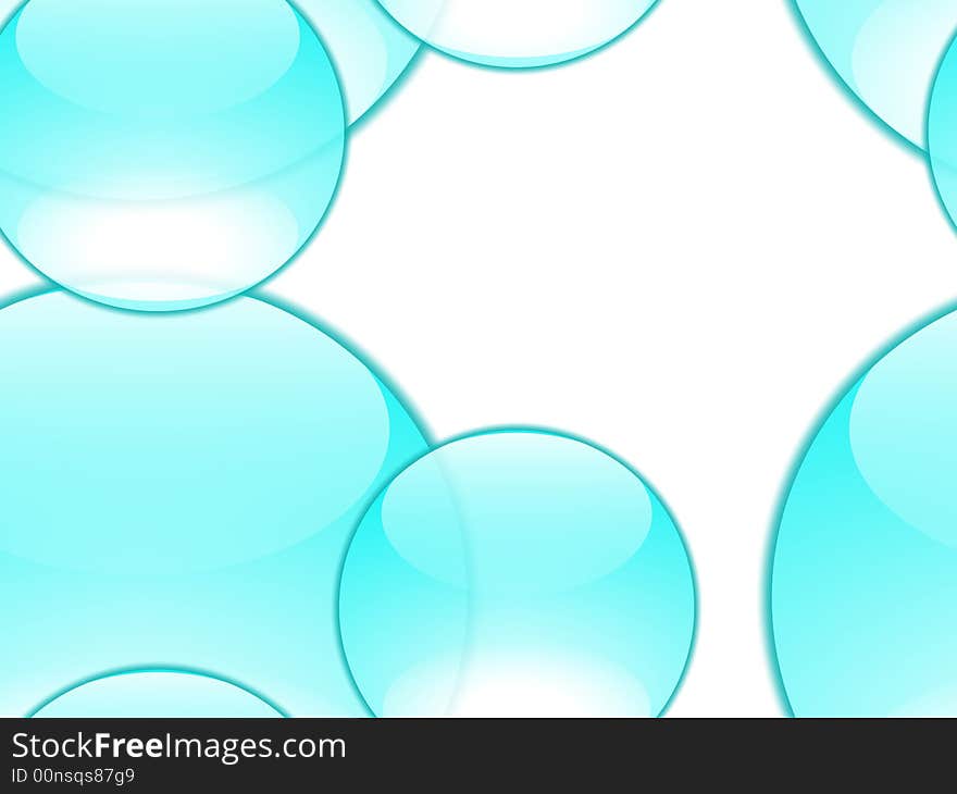 Abstract background with transparent spheres