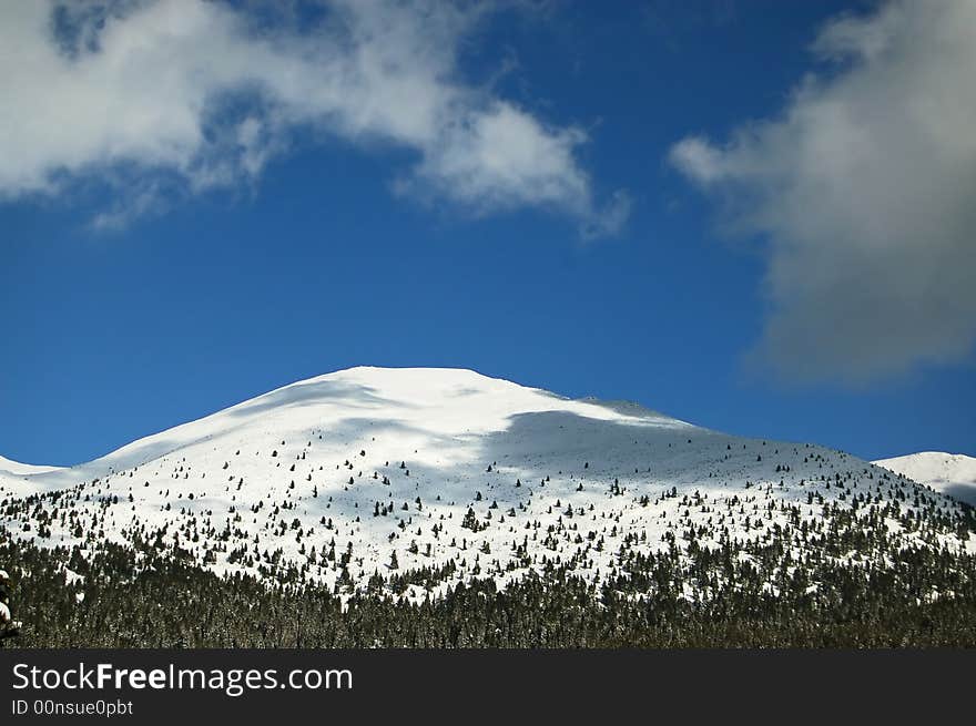 Semkovo is winter, ski resort in Bulgaria, Europe. This is the view from the panorama. Semkovo is winter, ski resort in Bulgaria, Europe. This is the view from the panorama.