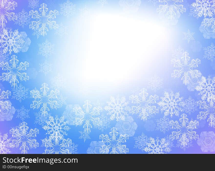 Christmas snowflake background - computer generated. Christmas snowflake background - computer generated