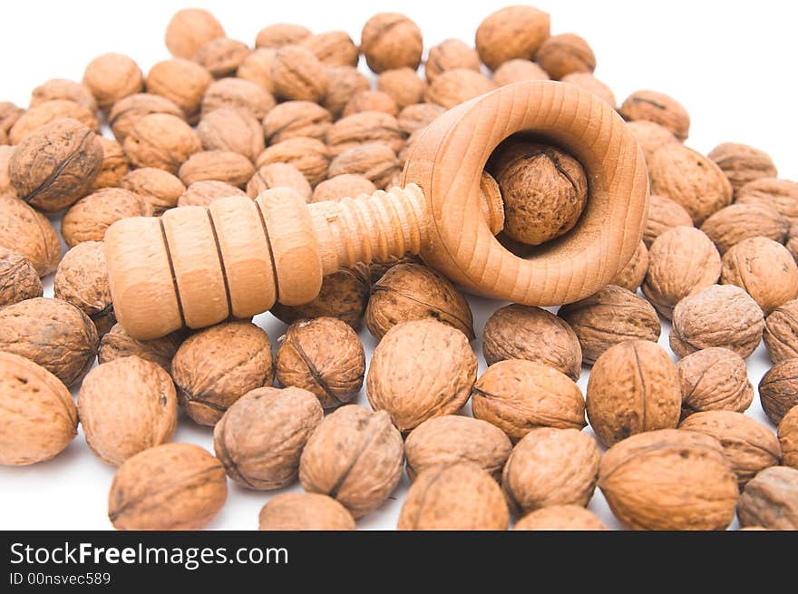 Walnut background isolated over whitebackground. Walnut background isolated over whitebackground