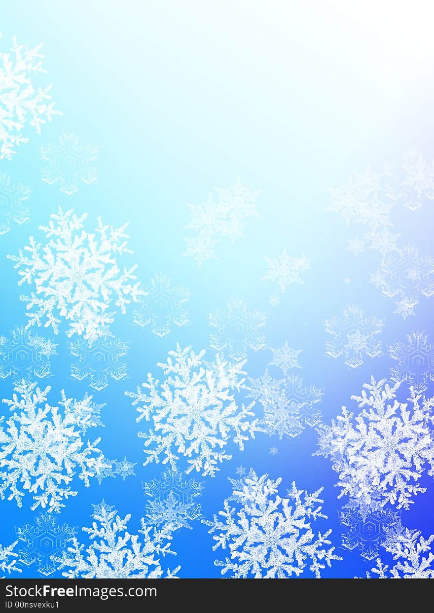 SNOWFLAKES. CHRISTMAS BACKGROU