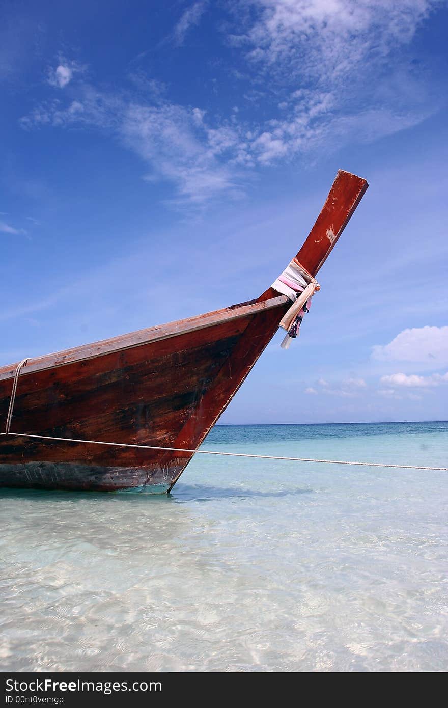 detail long tail boat