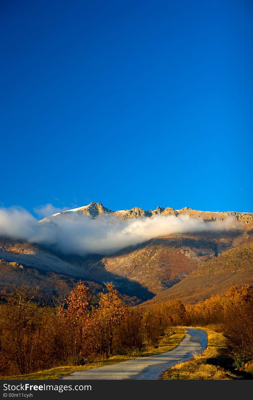 Beautiful mountain and blue sky. Beautiful mountain and blue sky