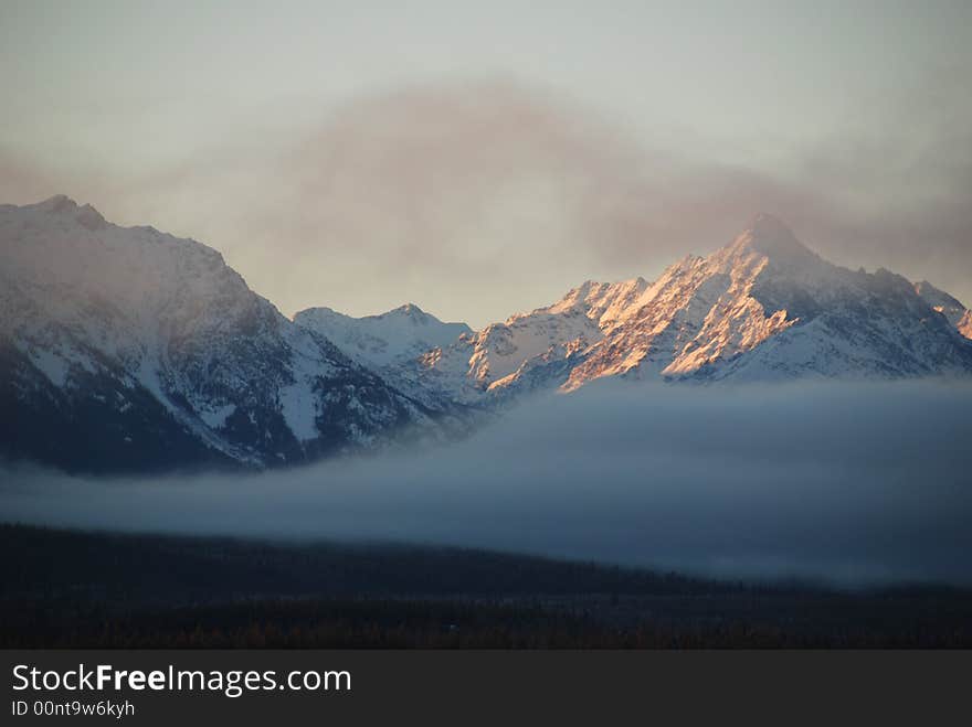 Black horn and white saddle mountain in canada bc. Black horn and white saddle mountain in canada bc