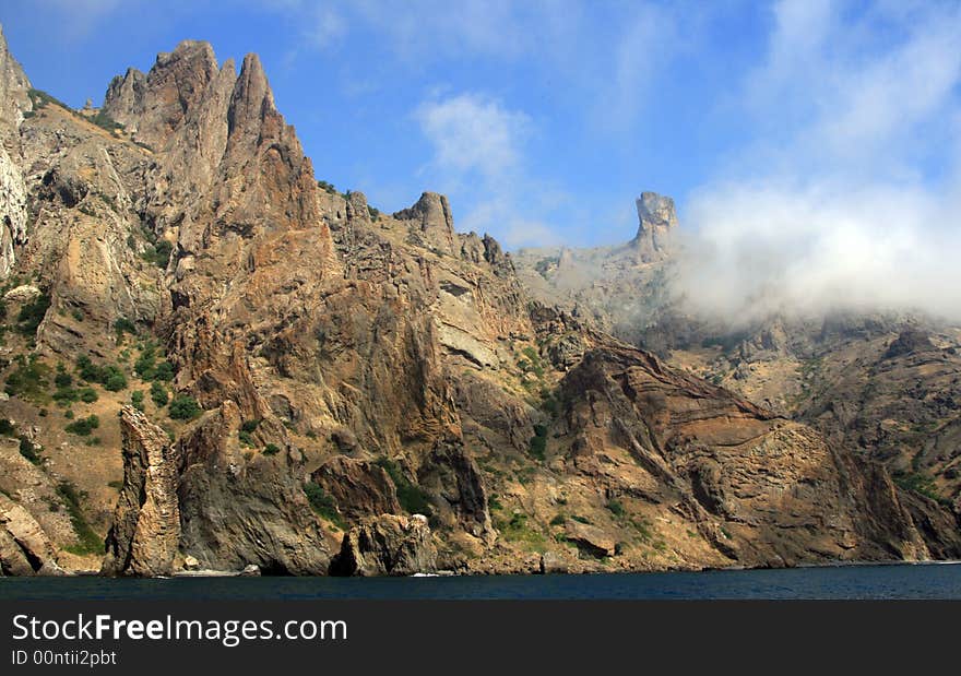 Rocks and clouds