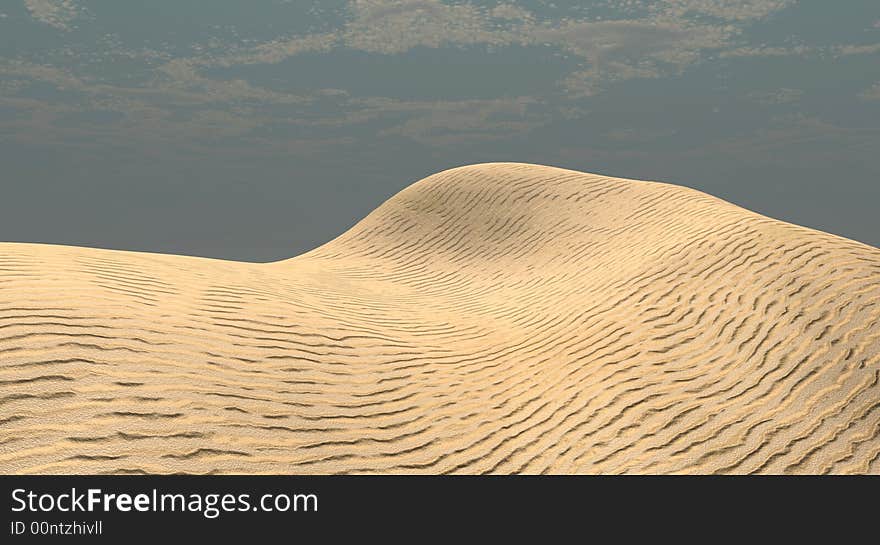 Sand dunes landscape - digital artwork.