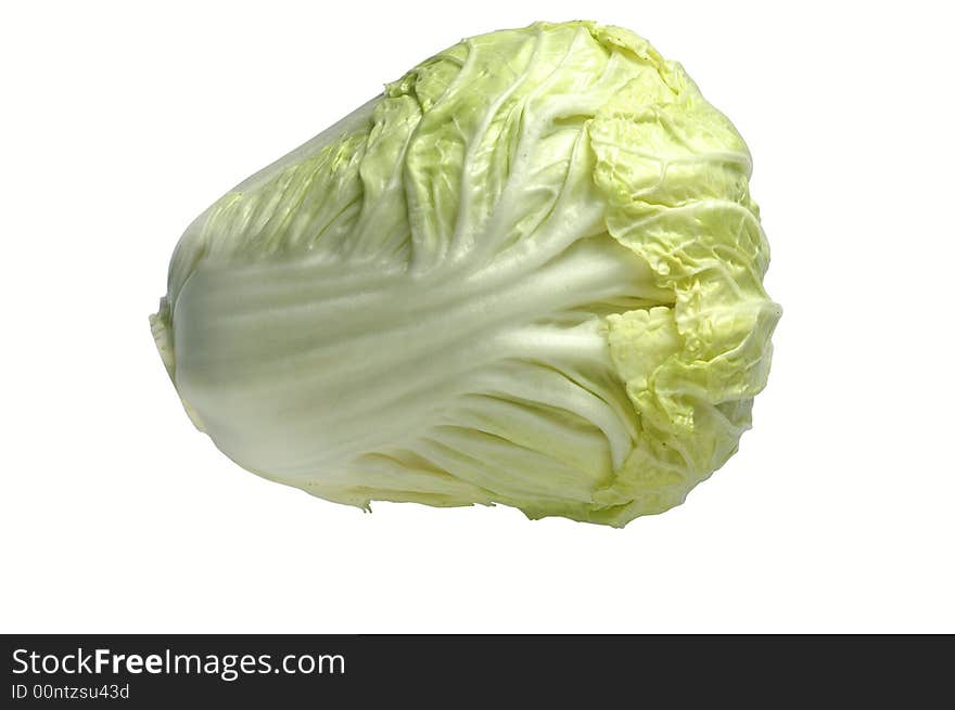 Chinese cabbage on the white background.