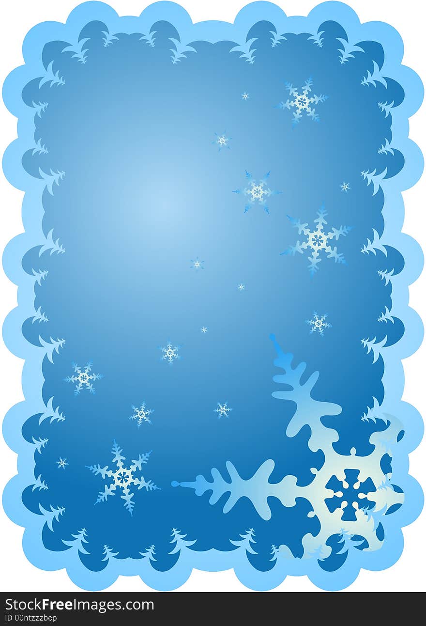 Vector illustration of Christmas snowflake decoration