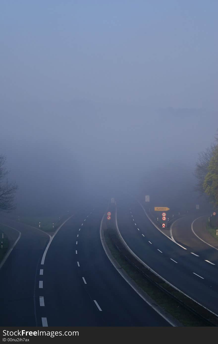 German Expressway in the Morning