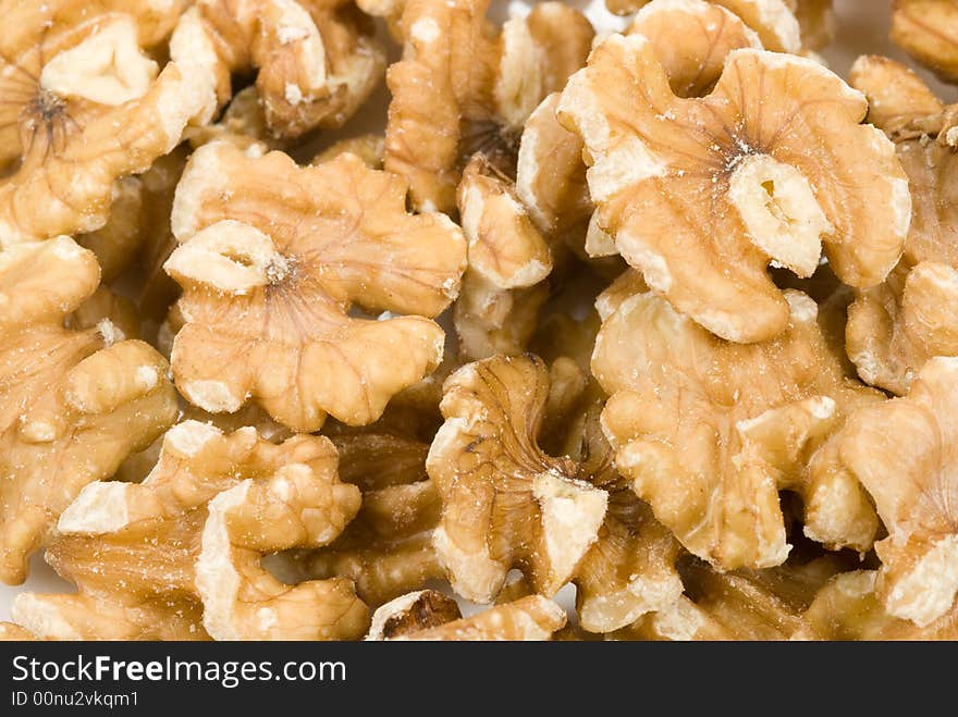 Close-up of walnuts for backgrounds. Close-up of walnuts for backgrounds