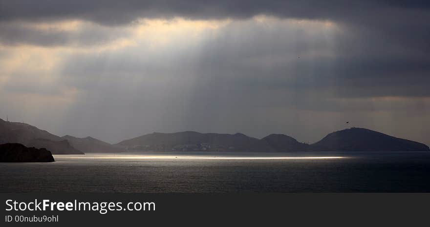 Beautiful sunlight on the sea