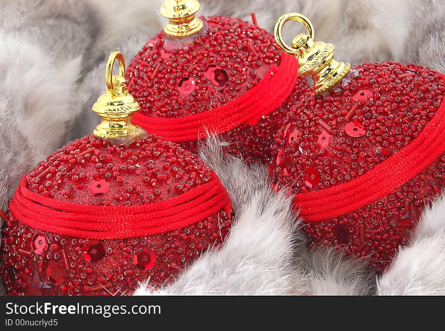 Red christmas balls