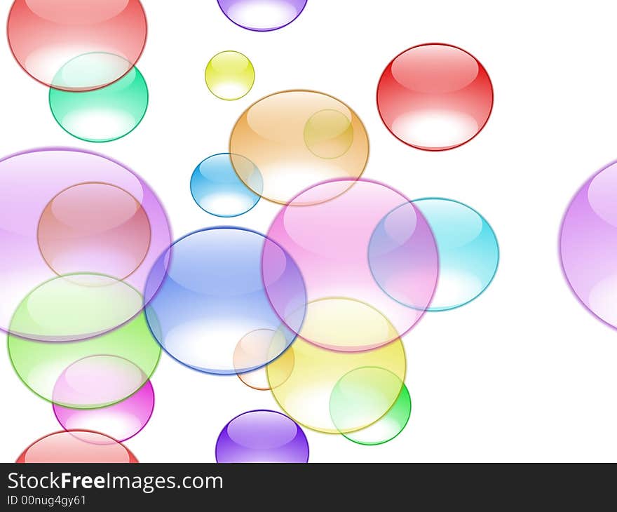 Abstract background with transparent shapes