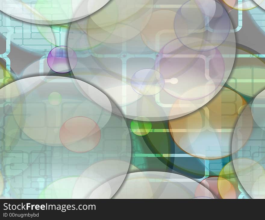 Abstract background with transparent shapes