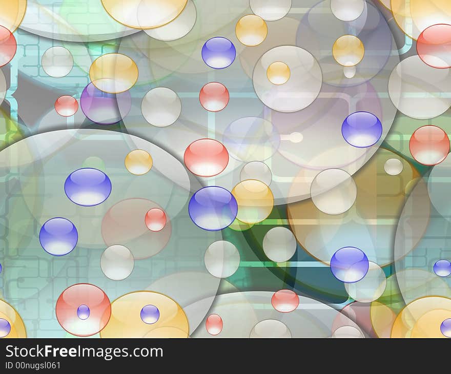 Abstract background with transparent shapes