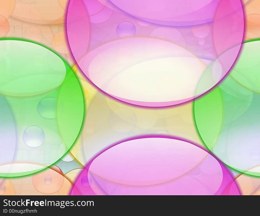 Abstract background with transparent shapes