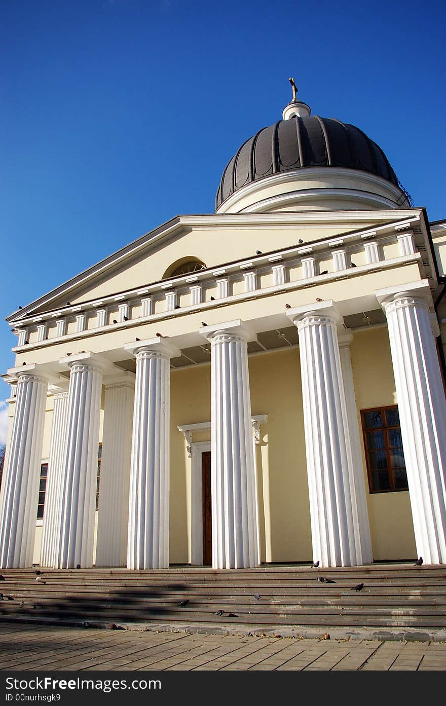 A Christian Cathedral lit by the rays of the sun. A Christian Cathedral lit by the rays of the sun