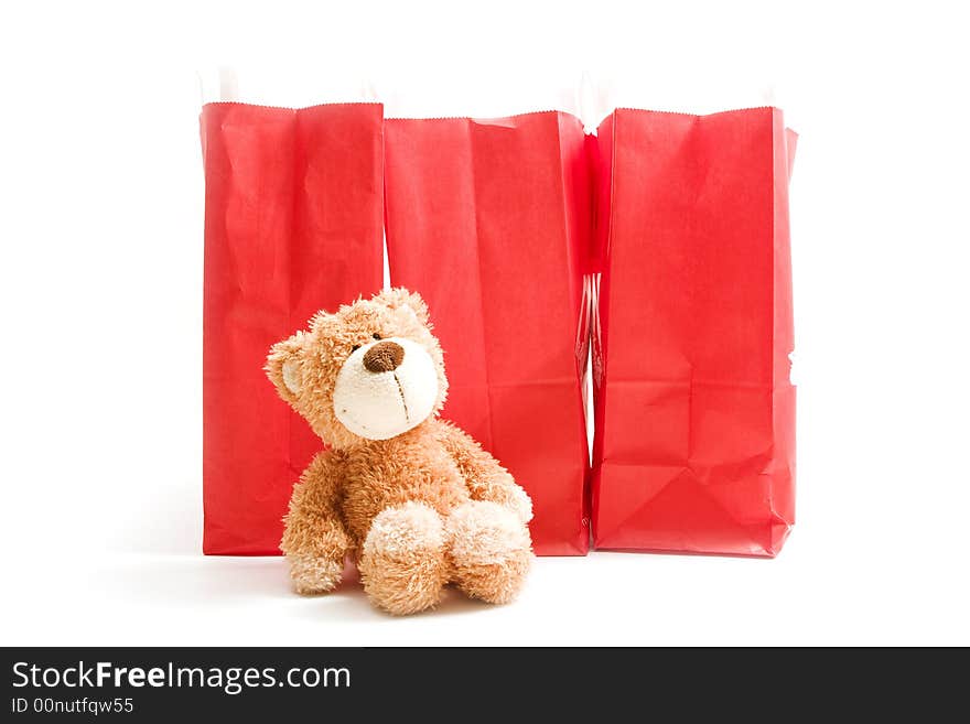 Bear And Red Bags